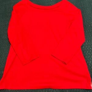 Talbots Women’s 3/4 Sleeve Red Scooped Neck Top

Size LP